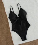 Black Cut-Out Monokini Swimsuit - Image 5