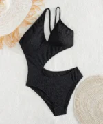 Black Cut-Out Monokini Swimsuit - Image 5