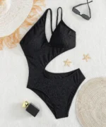 Black Cut-Out Monokini Swimsuit
