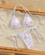 Floral Tie-Back Bikini Set - Image 7