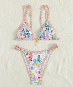 Floral Trim Bikini Set - Image 6