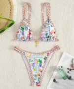 Floral Trim Bikini Set - Image 3