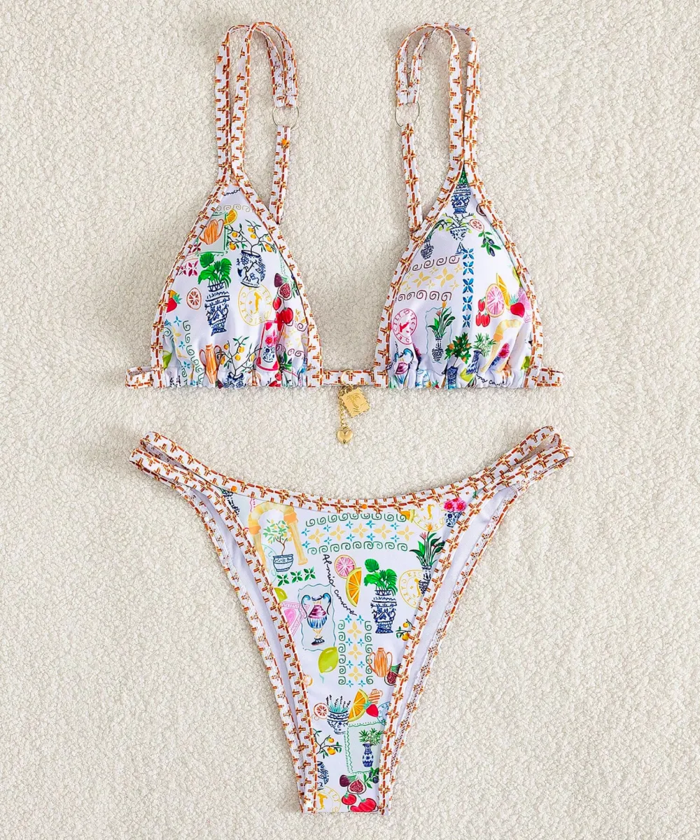 floraltrimbikiniset06 Floral Trim Bikini Set - Image 1
