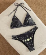 Galaxy Print Triangle Bikini Set - Image 3