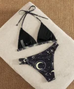 Galaxy Print Triangle Bikini Set - Image 2