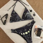 Galaxy Print Triangle Bikini Set