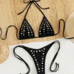 Gold Disc Triangle Bikini Set
