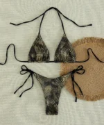 Gold Foil Polka Dot Bikini Set - Image 5