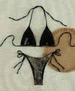 Gold Foil Polka Dot Bikini Set - Image 2