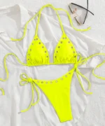 Grommet Triangle Bikini Set - Image 11