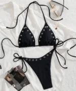 Grommet Triangle Bikini Set