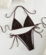 Knit Triangle Bikini Set - Image 5
