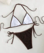 Knit Triangle Bikini Set - Image 2