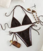 Knit Triangle Bikini Set