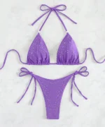 Lace-Up Triangle Bikini Set - Image 18