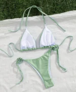 Lace-Up Triangle Bikini Set - Image 14