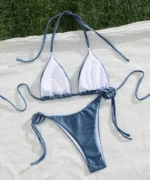 Lace-Up Triangle Bikini Set - Image 16