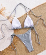 Lace-Up Triangle Bikini Set - Image 13