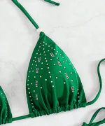 Lace-Up Triangle Bikini Set - Image 9