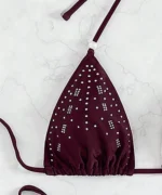 Lace-Up Triangle Bikini Set - Image 4