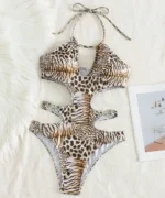 Leopard Cut-Out Monokini Swimsuit - Image 9