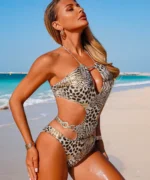 Leopard Cut-Out Monokini Swimsuit - Image 8