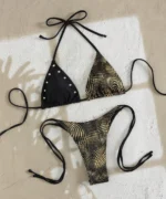 Metallic Rivet Bikini Set - Image 5