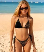 Metallic Rivet Bikini Set - Image 3