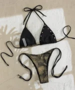 Metallic Rivet Bikini Set - Image 2
