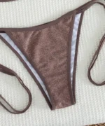 Metallic Triangle Bikini Set - Image 7