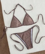 Metallic Triangle Bikini Set - Image 5