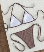 Metallic Triangle Bikini Set - Image 2