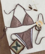 Metallic Triangle Bikini Set