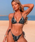 Paisley Tie-Side Bikini Set - Image 3