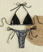 Paisley Tie-Side Bikini Set - Image 2