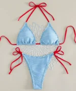 Pearl Trim Bikini Set - Image 3