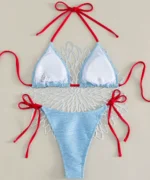 Pearl Trim Bikini Set - Image 2
