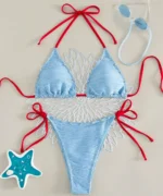 Pearl Trim Bikini Set