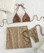 Printed 3-Piece Bikini Set - Image 2