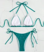 Rhinestone Triangle Bikini Set - Image 19