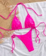 Rhinestone Triangle Bikini Set - Image 13