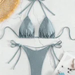 Rhinestone Triangle Bikini Set