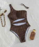 Ribbed Cutout One-Piece Swimsuit
