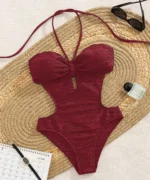 Ribbed Cutout One-Piece Swimsuit - Image 5