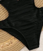 Ribbed Cutout One-Piece Swimsuit - Image 4