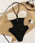 Ribbed Cutout One-Piece Swimsuit
