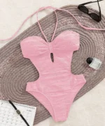 Ribbed Cutout One-Piece Swimsuit - Image 9