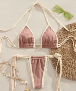 Ribbed Trim Bikini Set - Image 14
