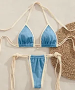 Ribbed Trim Bikini Set - Image 9