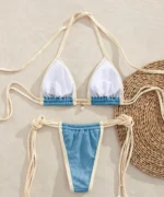 Ribbed Trim Bikini Set - Image 8